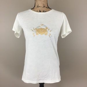 J Crew Factory Metallic Crab Collectors Shirt, S